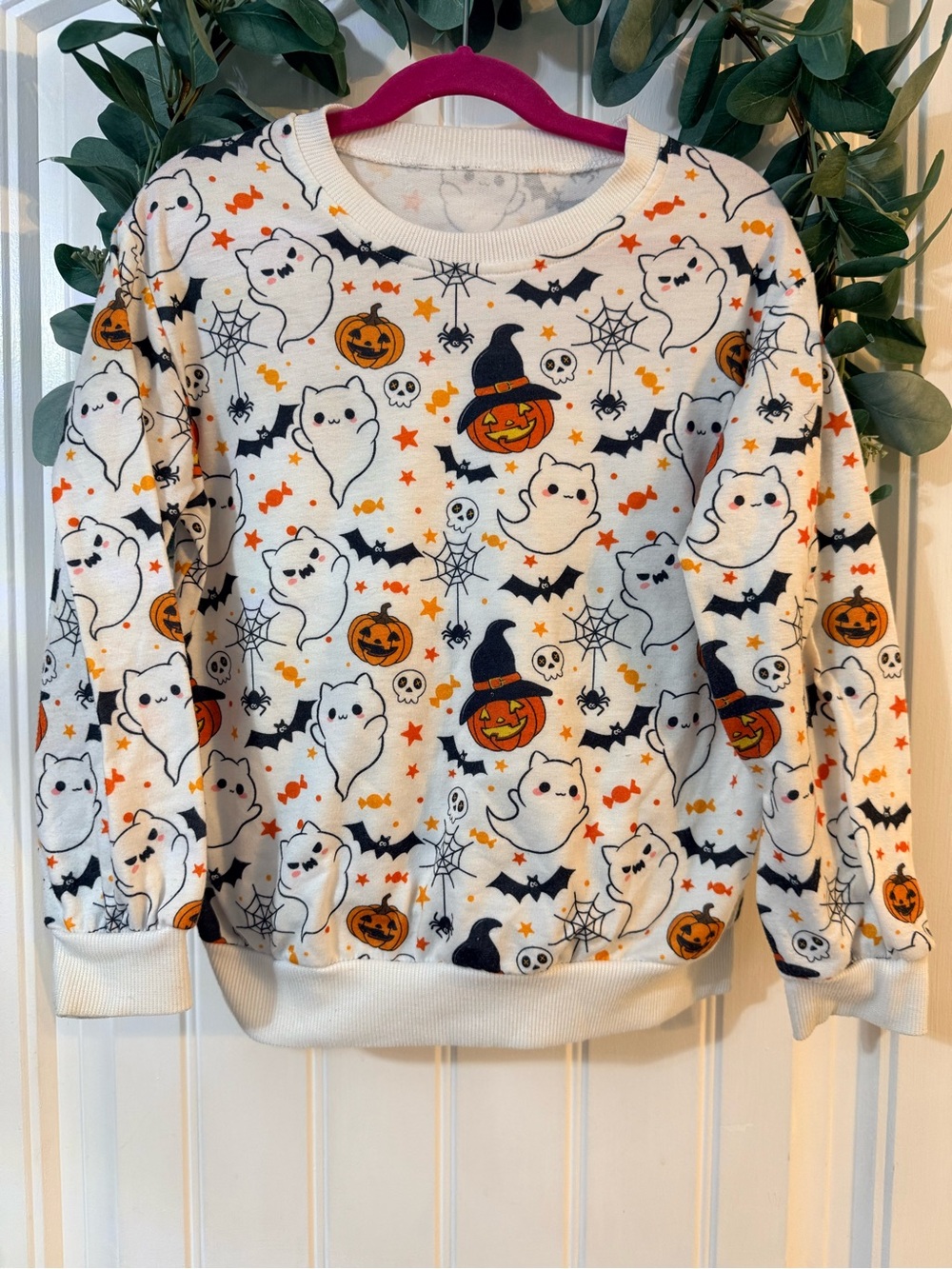 💫4/$25 • Girls Halloween Pumpkin Print Crewneck Sweatshirt